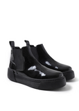 Avalon Patent Onyx Chelsea boot in black patent with platform sole by Apollo Moda