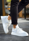 Madrid Pure White casual sneaker in white by Apollo Moda, view 6