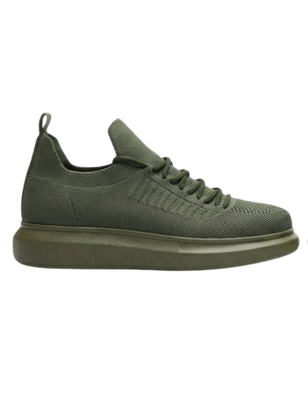 Torino Emerald Allure knit casual sneaker in green by Apollo Moda, view 6