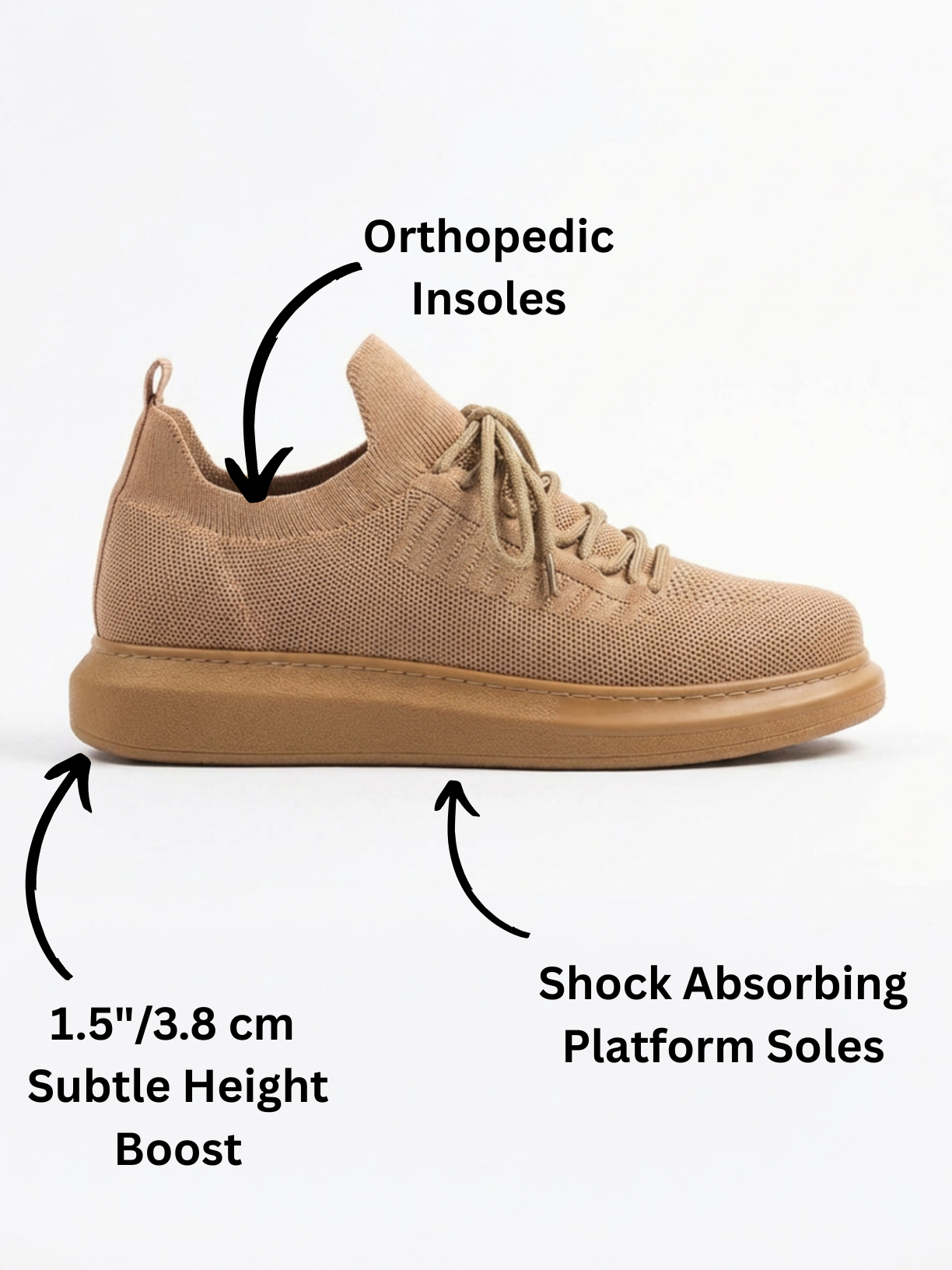 Torino Golden Hour knit casual sneaker in brown and beige by Apollo Moda, view 6