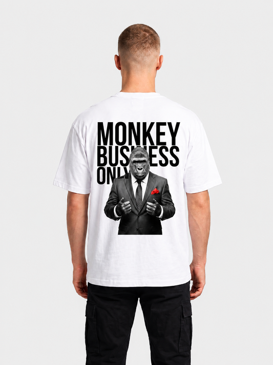 'Monkey Business Only' Oversized Graphic Tee