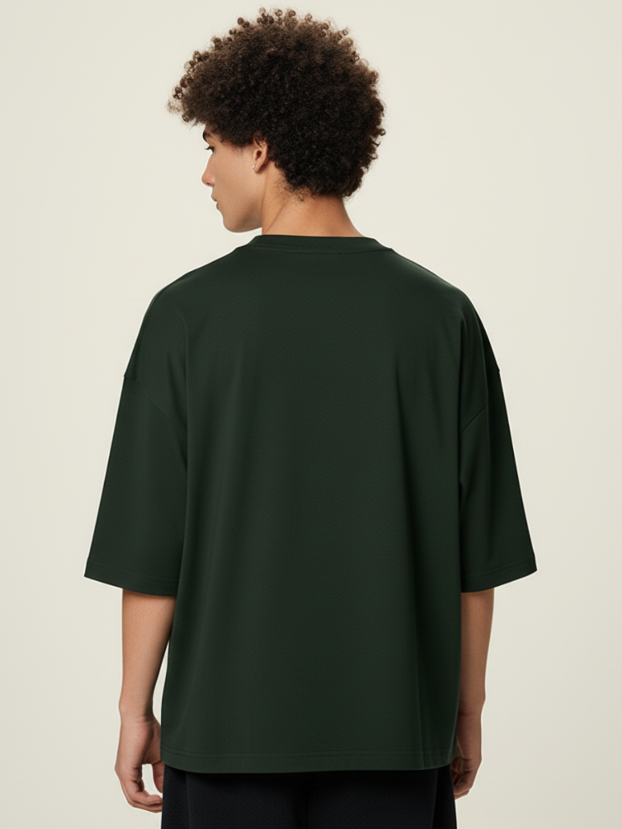 Aero boxy crop tee in green by Apollo Moda, view 5