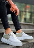 Altair Sandstone two-tone elevating sneaker by Apollo Moda, sixth angle