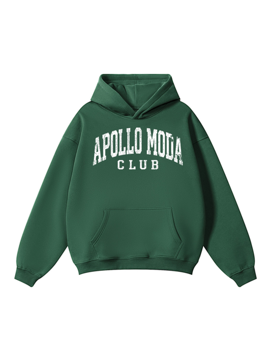 Club Collegiate oversized heavyweight hoodie in green by Apollo Moda, view 2