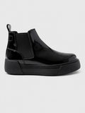 Avalon Patent Onyx Chelsea boot in black patent by Apollo Moda