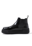 Avalon Patent Onyx Chelsea boot in black patent by Apollo Moda, view 5