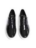 Lazio Patent Prestige patent dress shoe in black by Apollo Moda, on a white background