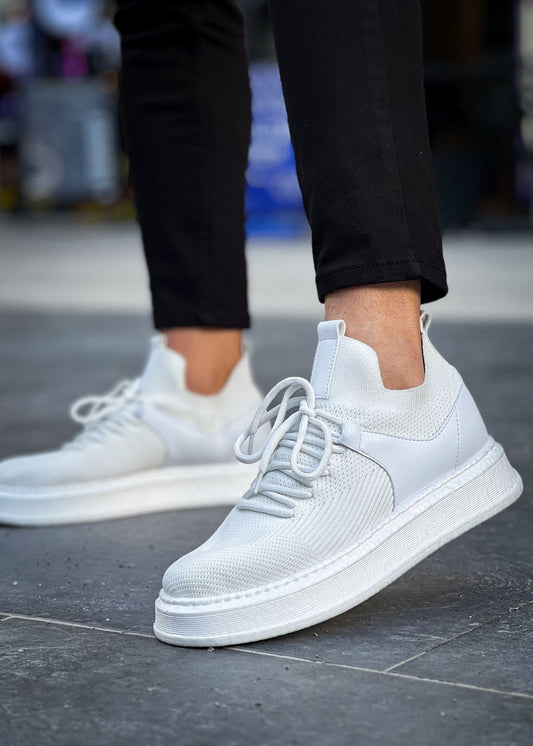 Madrid Pure White casual sneaker in white by Apollo Moda, view 2