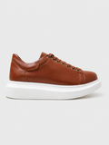 Pluto Earthy Brown low-top casual sneaker in brown by Apollo Moda