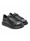 Pluto Onyx Black casual sneaker in black by Apollo Moda, view 3