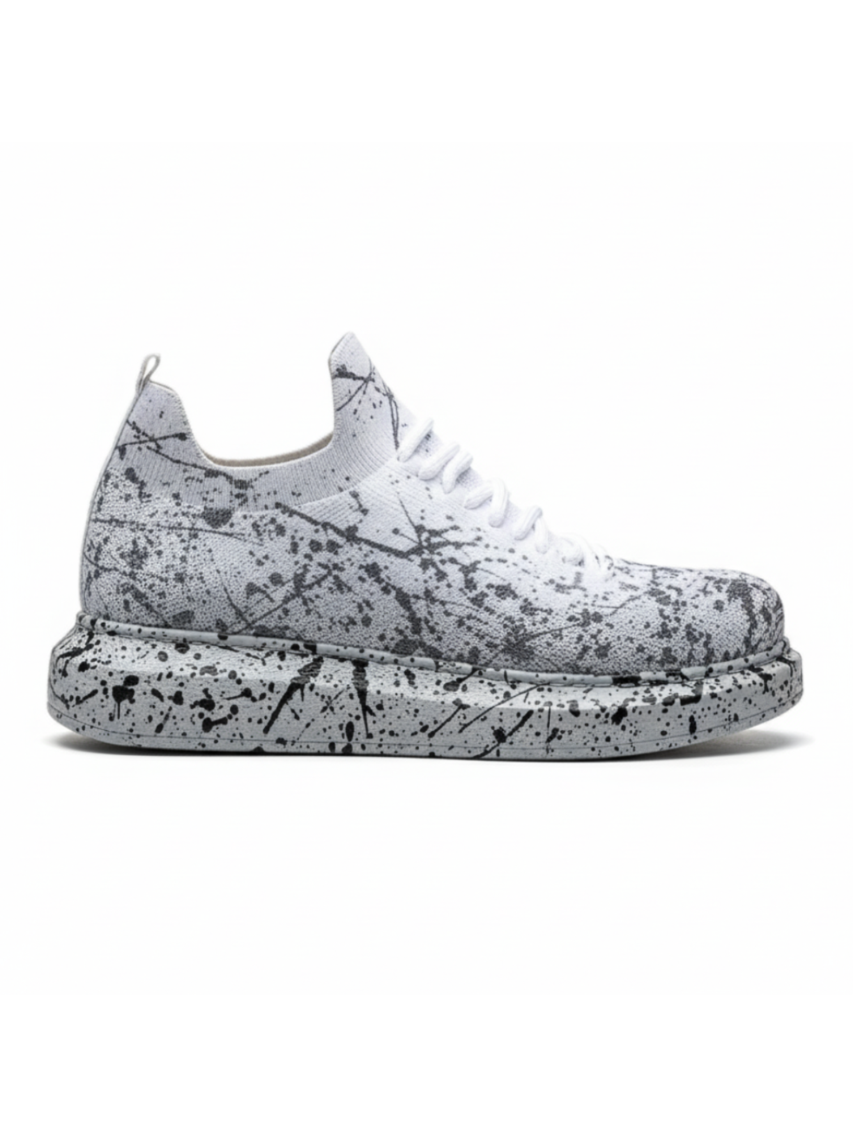 Torino Grey Peak II knit casual sneaker in grey by Apollo Moda, view 7